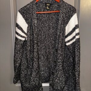 Forever 21 Black and White Cardigan Sweater